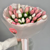 Тюльпаны бело-розовые 19 штук